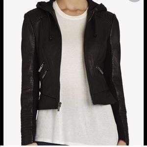 Bcbg genuine leather jacket small